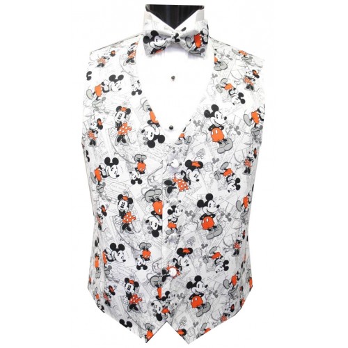 Mickey and Minnie Mouse Tuxedo Vest and Bow Tie Set